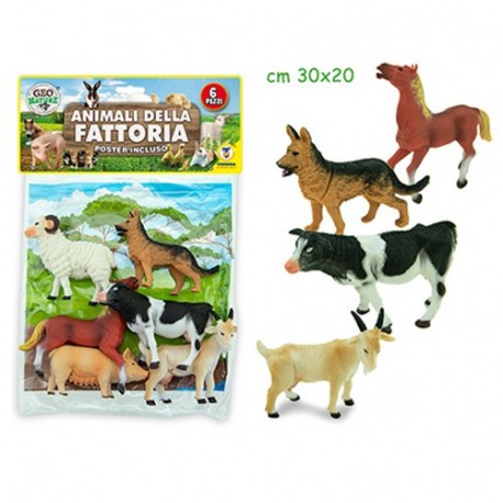 BUSTA ANIMALI FATTORIA 6PZ - 66339