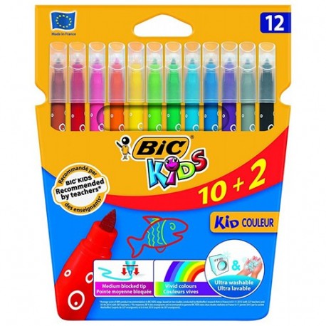 PENNARELLI BIC KID COULEUR LAVABILI 12PZ