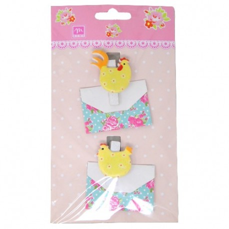 CLIP C/GALLINA SET 2PZ - 40850