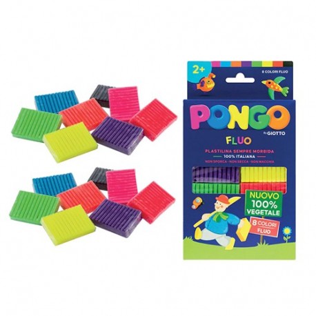 GIOTTO PLASTILINA PONGO VEGETALE 8C.FLUO