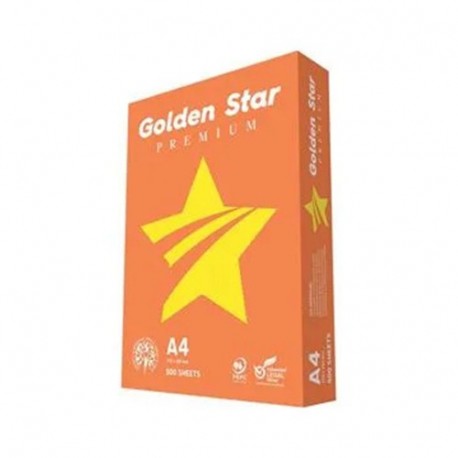 RISMA A4 GOLDEN STARS ORANGE - 01A401GOL