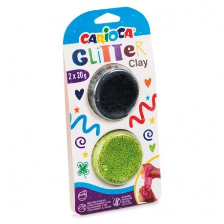 PASTA DA MODELLARE GLITTER CLAY GREEN/BL