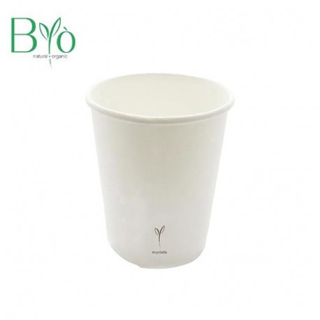 BICCHIERE CARTA BIANCO 250ML D.8 BYO 50P