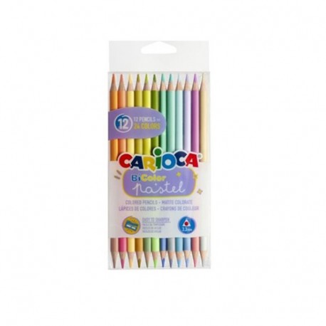 PASTELLI CARIOCA 12PZ. BICOLOR TRIANGOLA