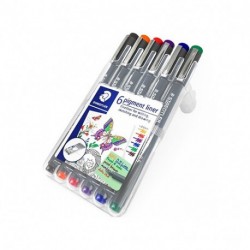 PENNE STAEDTLER PIGMENT SOFT BRUSH 6PZ