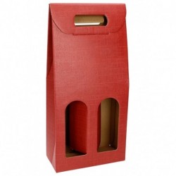 SC. 2 BOTTIGLIE 180X90X385 SETA BORDEAUX