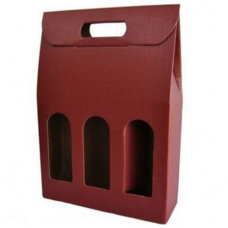 SC. 3 BOTTIGLIE 270X90X385 SETA BORDEAUX