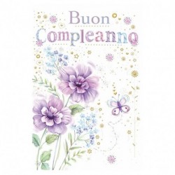 BIGLIETTI BUON COMPLEANNO FIORI  -