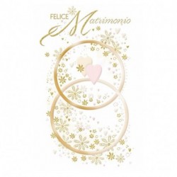 BIGLIETTO FELICE MATRIMONIO  -