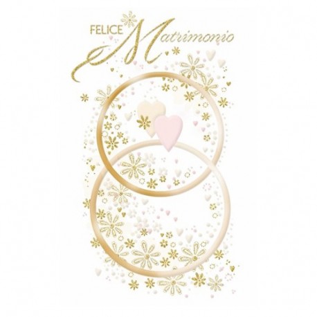 BIGLIETTO FELICE MATRIMONIO  -
