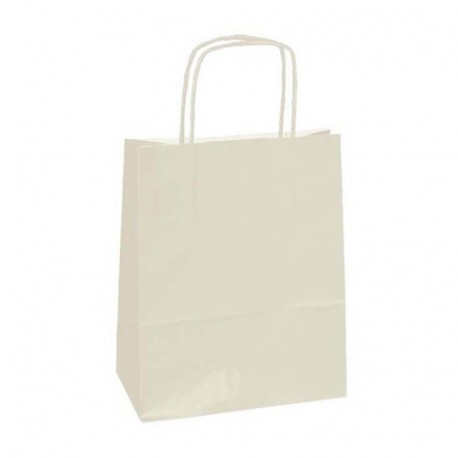 BORSA IN CARTA 22X10X29 AVORIO  -