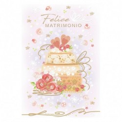 BIGLIETTO FELICE MATRIMONIO  -