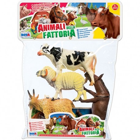 BUSTA ANIMALI FATTORIA 4PZ  - 81792