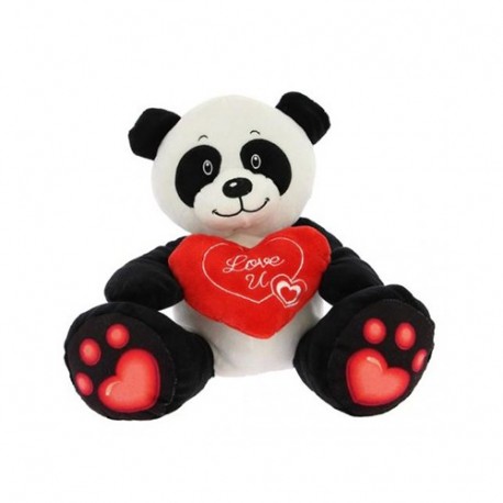 PELOUCHE PANDA CUORE18CM - B2613