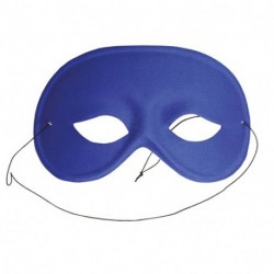 MASCHERA DOMINO DI SETA BLU  - 12488