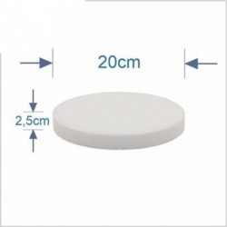 BASE TONDA POLISTIROLO PER TORTE D20 X H