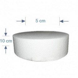 BASE TONDA POLISTIROLO PER TORTE D5 X H1