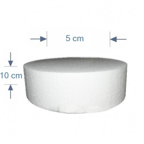BASE TONDA POLISTIROLO PER TORTE D5 X H1