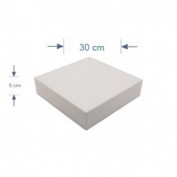 BASE QUADRATA POLISTIROLO PER TORTE D30