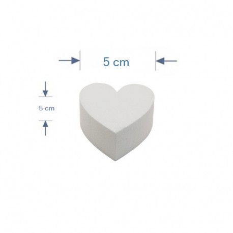 BASE CUORE POLISTIROLO PER TORTE D5 X H5