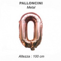 PALLONCINO MYLAR 100CM-ROSA GOLD. NUM.0