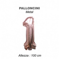 PALLONCINO MYLAR 100CM-ROSA GOLD. NUM.1