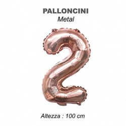 PALLONCINO MYLAR 100CM-ROSA GOLD. NUM.2