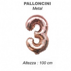 PALLONCINO MYLAR 100CM-ROSA GOLD. NUM.3
