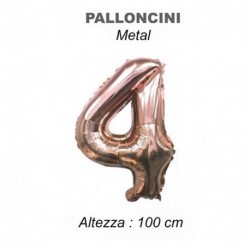 PALLONCINO MYLAR 100CM-ROSA GOLD. NUM.4