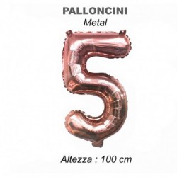 PALLONCINO MYLAR 100CM-ROSA GOLD. NUM.5