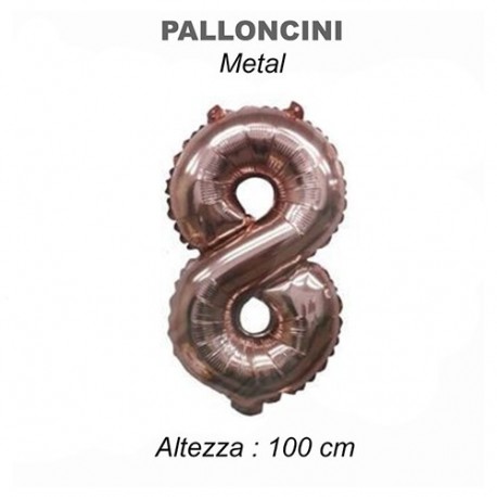 PALLONCINO MYLAR 100CM-ROSA GOLD. NUM.8