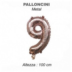 PALLONCINO MYLAR 100CM-ROSA GOLD. NUM.9