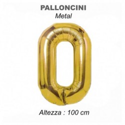 100CM PALLONCINO MYLAR ORO NUM. 0  -
