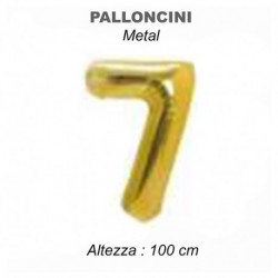 100CM PALLONCINO MYLAR ORO NUM. 7  -