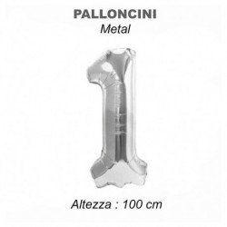 100CM PALLONCINO MYLAR ARG NUM. 1  -