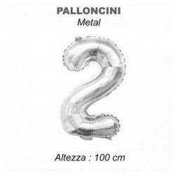 100CM PALLONCINO MYLAR ARG NUM. 2  -