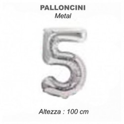 100CM PALLONCINO MYLAR ARG NUM. 5  -