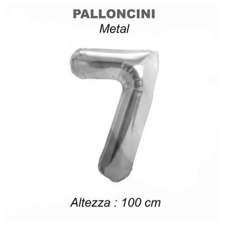 100CM PALLONCINO MYLAR ARG NUM. 7  -