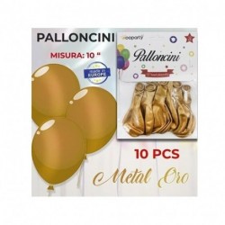 PALLONCINO METALLIZZATO ARGENTO 10" (CON