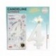 CANDELE GLITTERATE BIANCO 8CM N.4  -