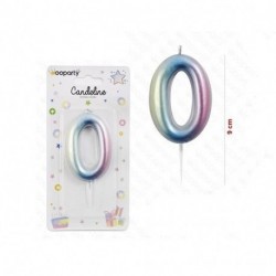CANDELINE PASTEL METAL N. 0 9CM  -