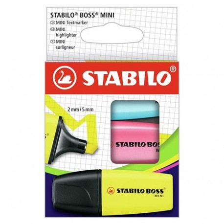 EVIDENZIATORE STABILO BOSS MINI 3PZ