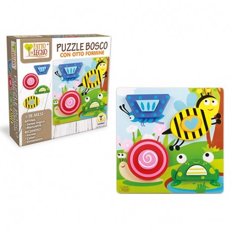 PUZZLE LEGNO DEL BOSCO CON 8 FORMINE  -