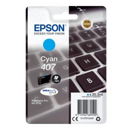 CARTUCCIA EPSON 407 CIANO 20ML TASTIERA