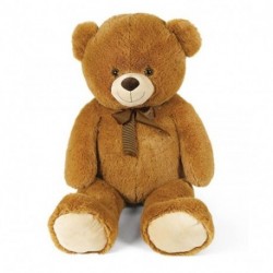 PELUCHE ORSO MARRONE FIOCCO 80CM - 25233