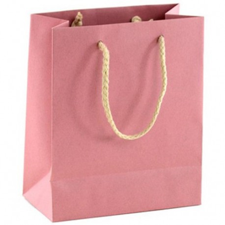 BORSA IN CARTA 10X12+6,5CM ROSA -