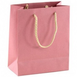 BORSA IN CARTA 16X19+8CM ROSA -