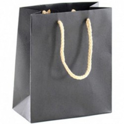 BORSA IN CARTA 16X19+8CM NERO -