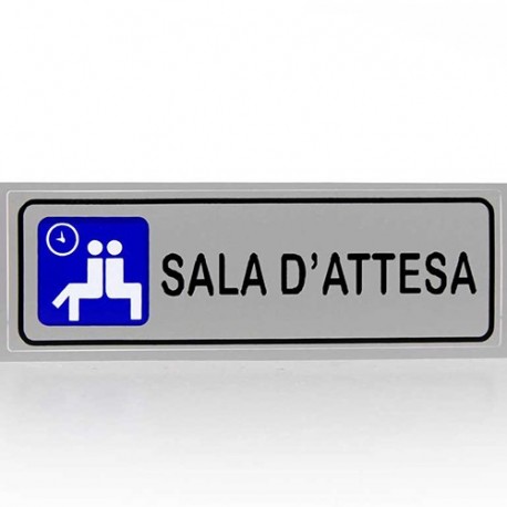 CARTELLO SALA D'ATTESA 15X5CM - J3907