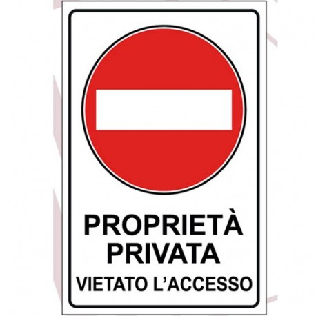 CARTELLO PROPRIETA' PRIVATA 20X30CM -